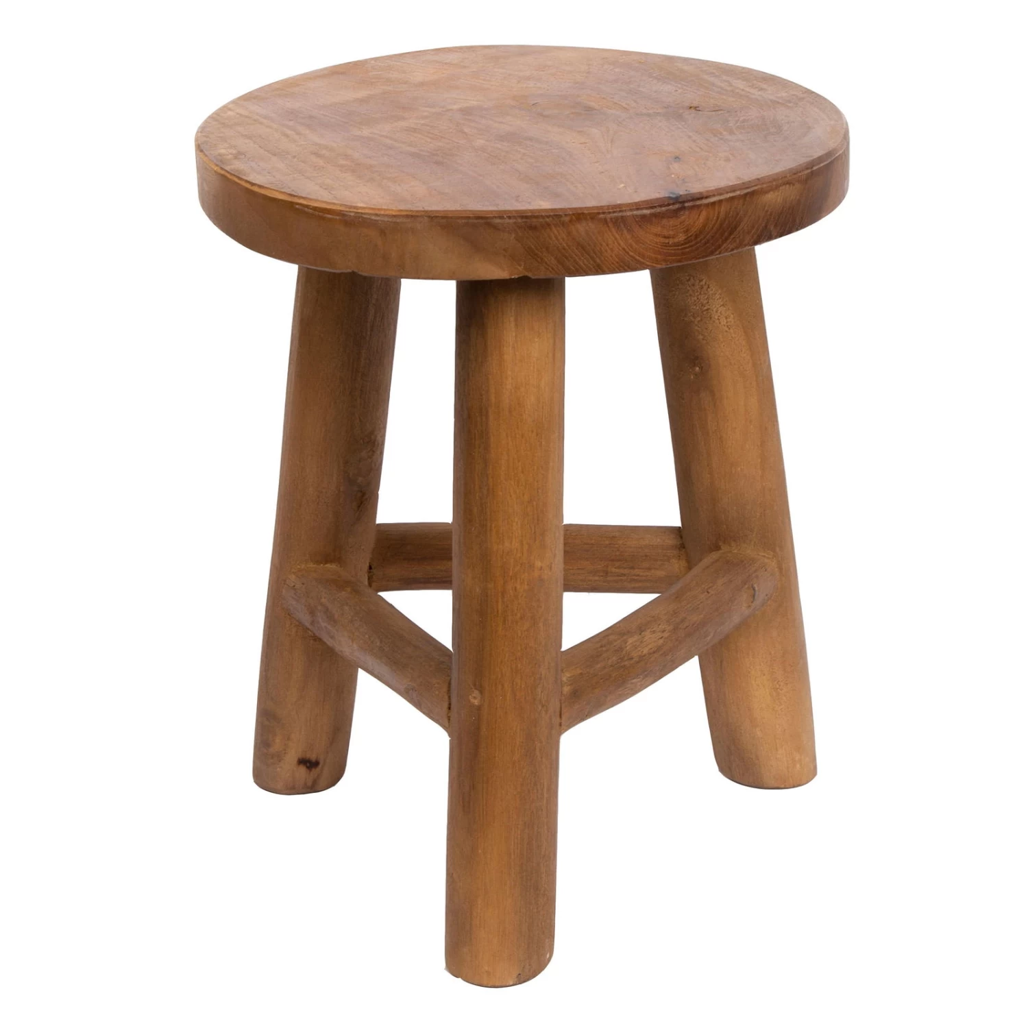 Wurzelholz-Hocker, Light Wax, Ø Ca. 25 Cm X H 30 Cm – Bild 2