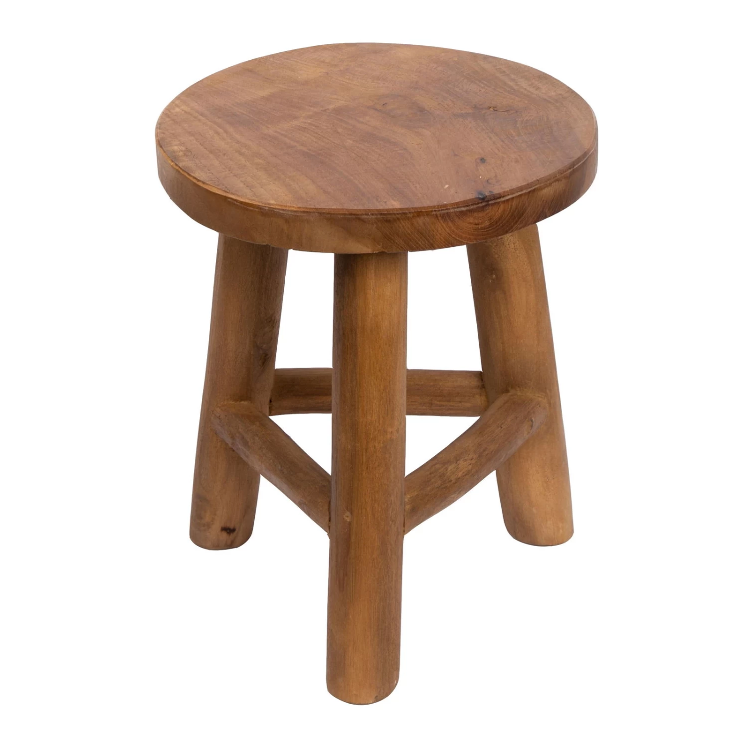 Wurzelholz-Hocker, Light Wax, Ø Ca. 25 Cm X H 30 Cm – Bild 3