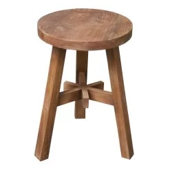 Hocker 'Iceland', Natur, Recyceltes Mindi-Holz