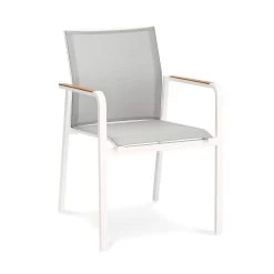 Best Stapelsessel "Paros" Mit Teak-Armlehnen, Filigran, Rostfrei, Komfortabel