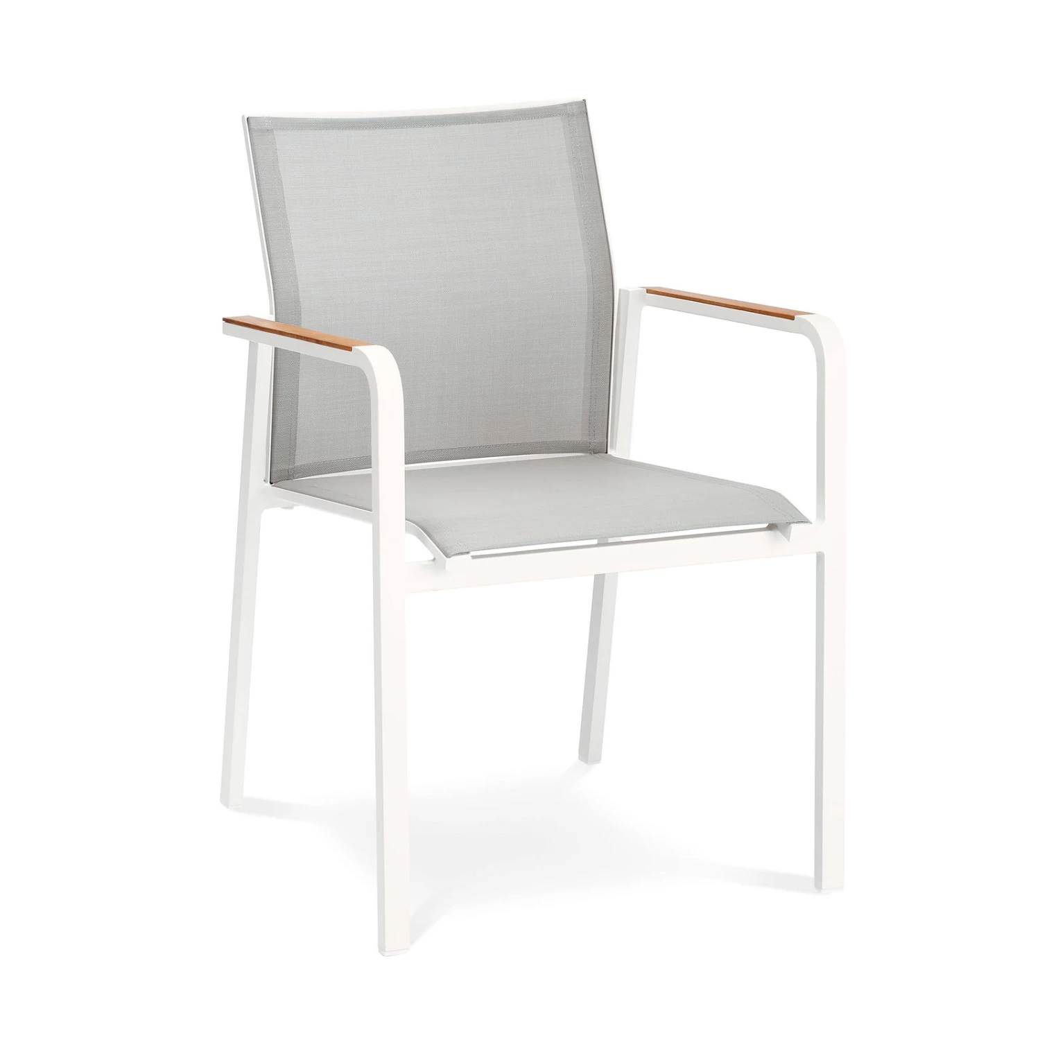 Best Stapelsessel "Paros" Mit Teak-Armlehnen, Filigran, Rostfrei, Komfortabel