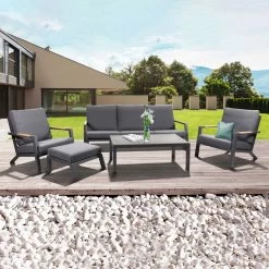Loungeset 'Australien', 4tlg, Anthrazit