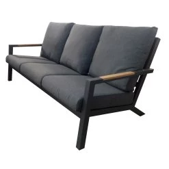 Bank 'Australien' Inkl. Auflage, Dreisitzer, Anthrazit