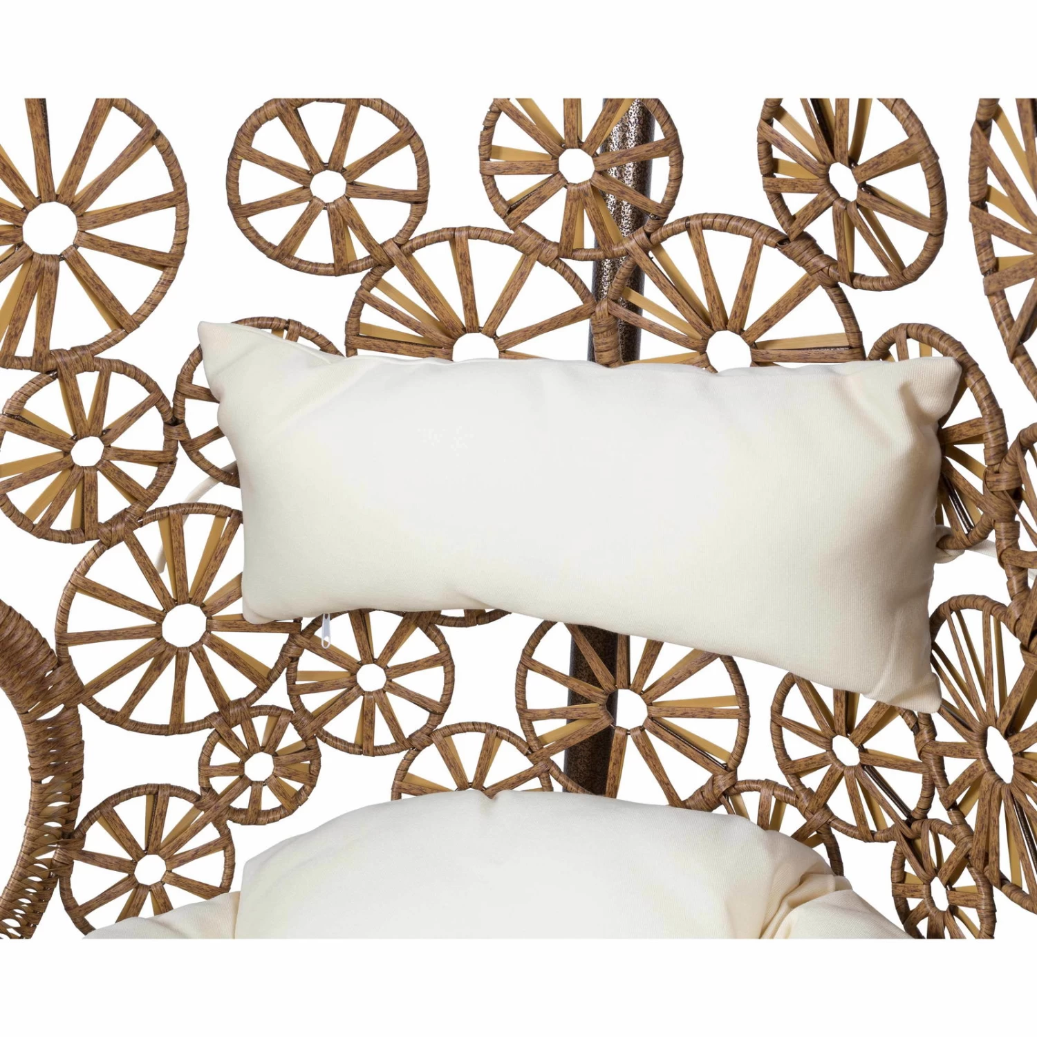 Hängesessel Rhodes, Natur, Inkl. Kissen, Handgewebt, 195 X 95 X 95 Cm – Bild 6