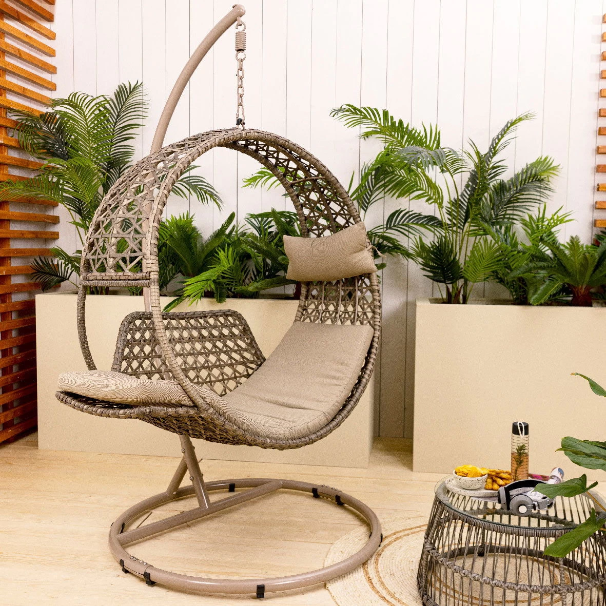 Hängesessel 'Kapaa', Braun, Inkl. Kissen