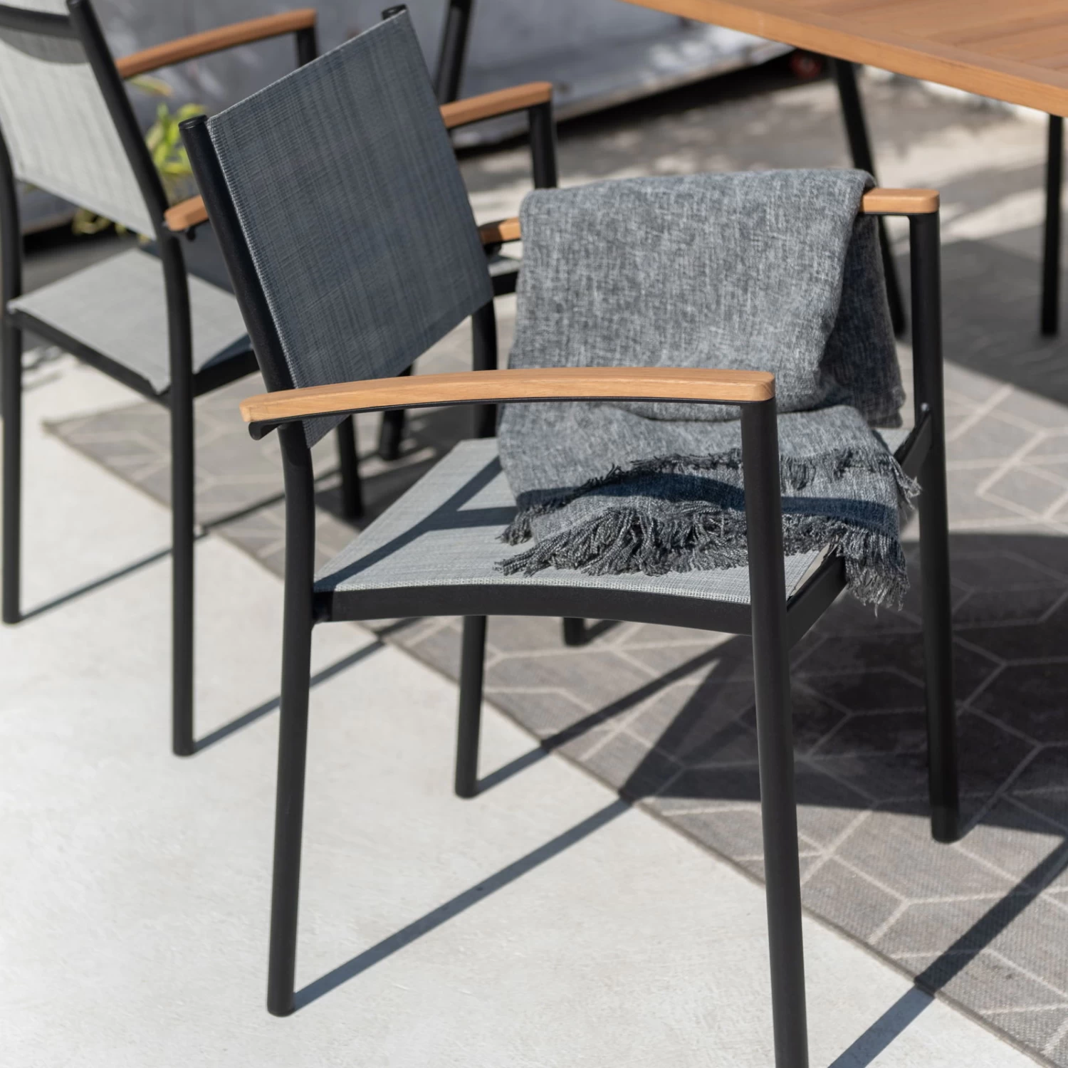 Stapelsessel 'Vera', Mattschwarz/birkengrau, Ca. 83 X 55 X 55 Cm – Bild 6