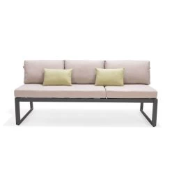 Dining-Bank 'Jimmy', 3-Sitzer, Grau, Ca. 191 X 89 X 75 Cm