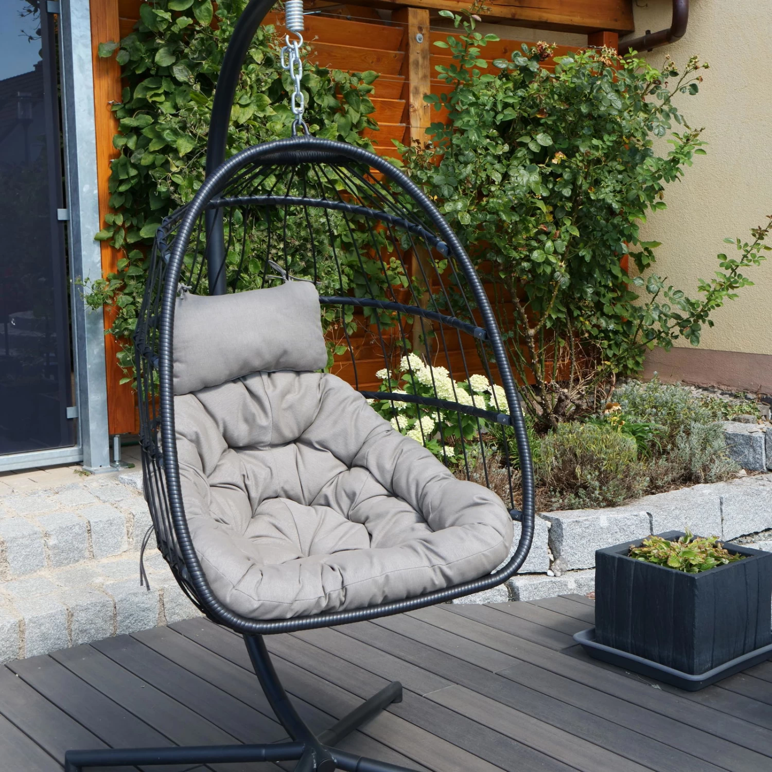 Hängesessel 'Folt Sterzing' Inkl. Auflagen, Schwarz – Bild 2