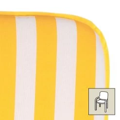 Best Niederlehnerauflage Gelb/weiß, Ca. 100 X 50 Cm