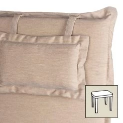 Hockerauflage Vigore 60 Grau/braun Meliert, Ca. 54x54x8 Cm