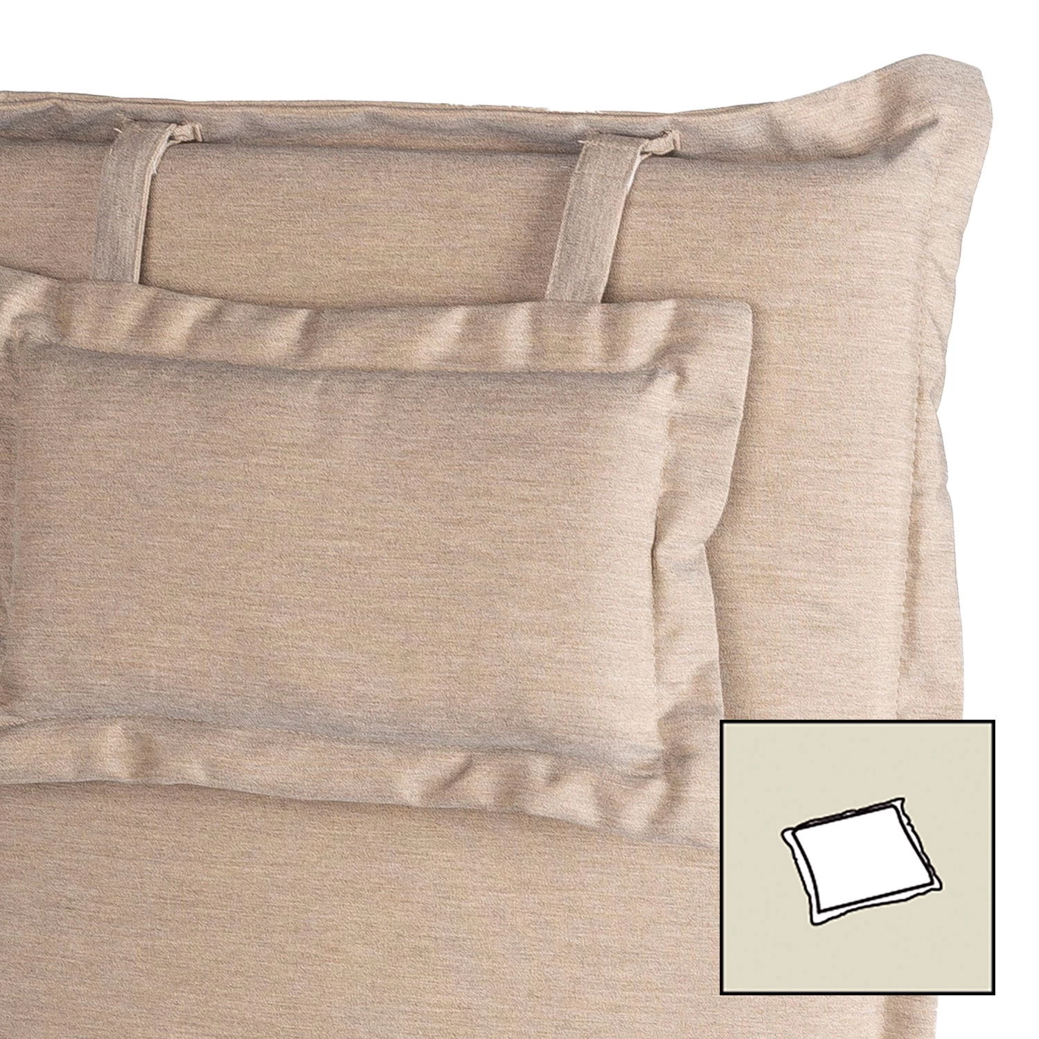 Sitzkissen Samoa Vigore 60 Grau/braun Meliert, Ca. 47/45x47 Cm