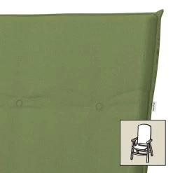 Doppler Hochlehnerauflage '8041', Grün, Ca. 119 X 48 X 6 Cm, 100 % Dralon