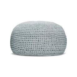Best Pouf 'Ronda', Soft Blue, Ca. 55 X 55 X 41 Cm