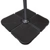 Doppler 4er-Set Bodenplatten, Befüllbar Bis 25 Kg, 50 X 50 X 7 Cm