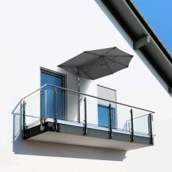 Balkonschirm Salerno Mezza, Mit Schutzhülle, Ca. 150 X 150 Cm