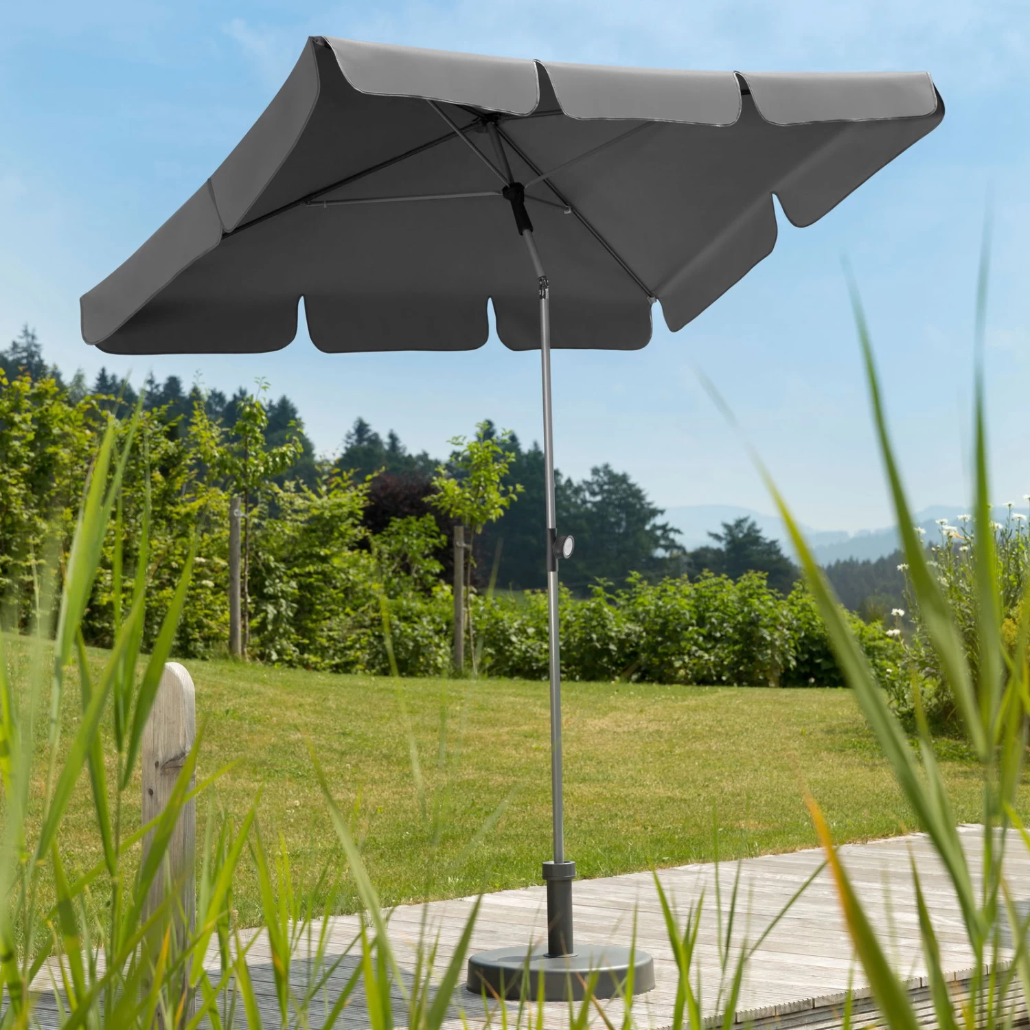 Mittelstockschirm 'Locarno', Ca. 180 X 120 Cm