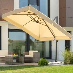 Sonnenschirm 'Rhodos', 300 X 300 Cm, Natur