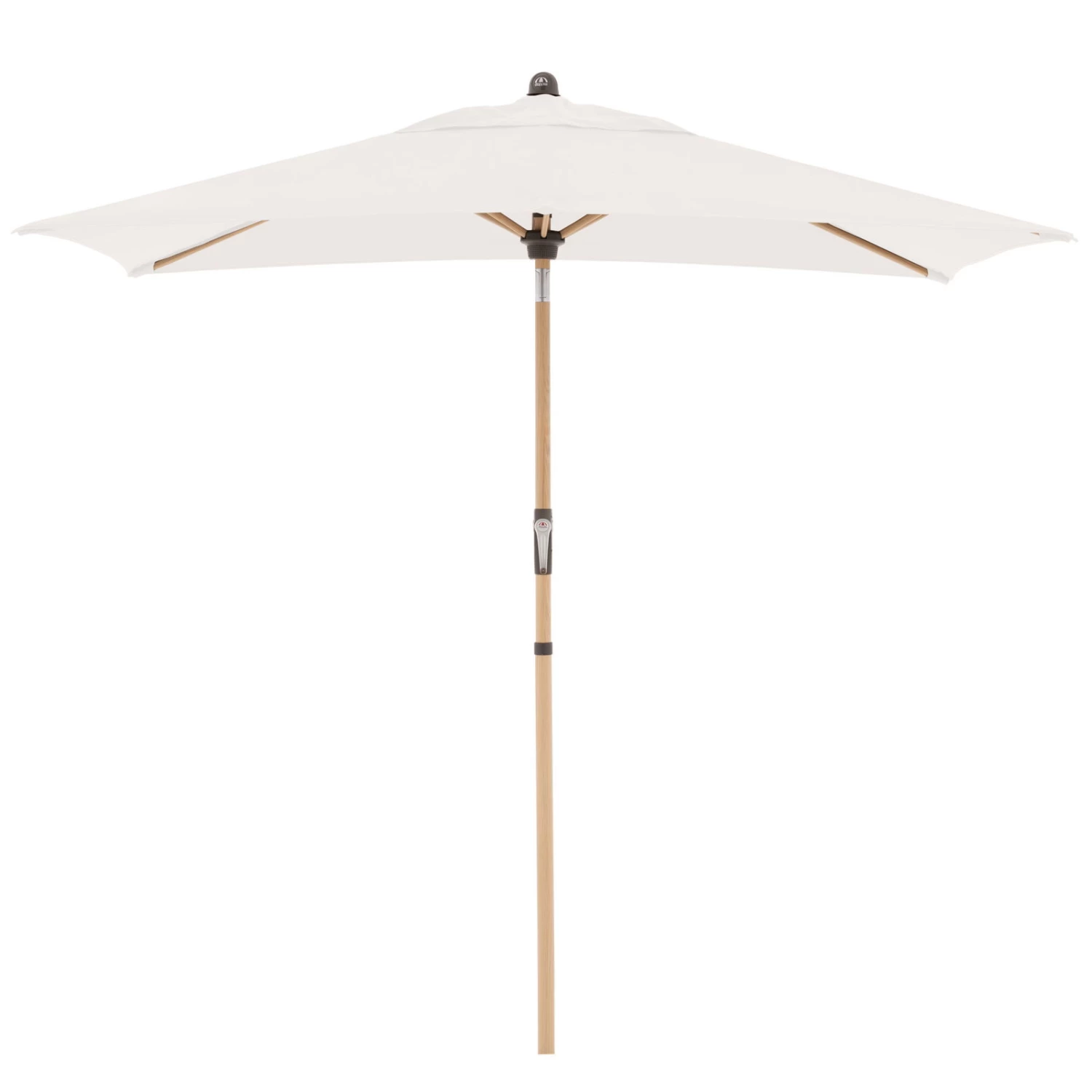 Doppler Kurbelschirm 'Alu-Wood Ultra', Ca. 210 X 140 Cm, Natur