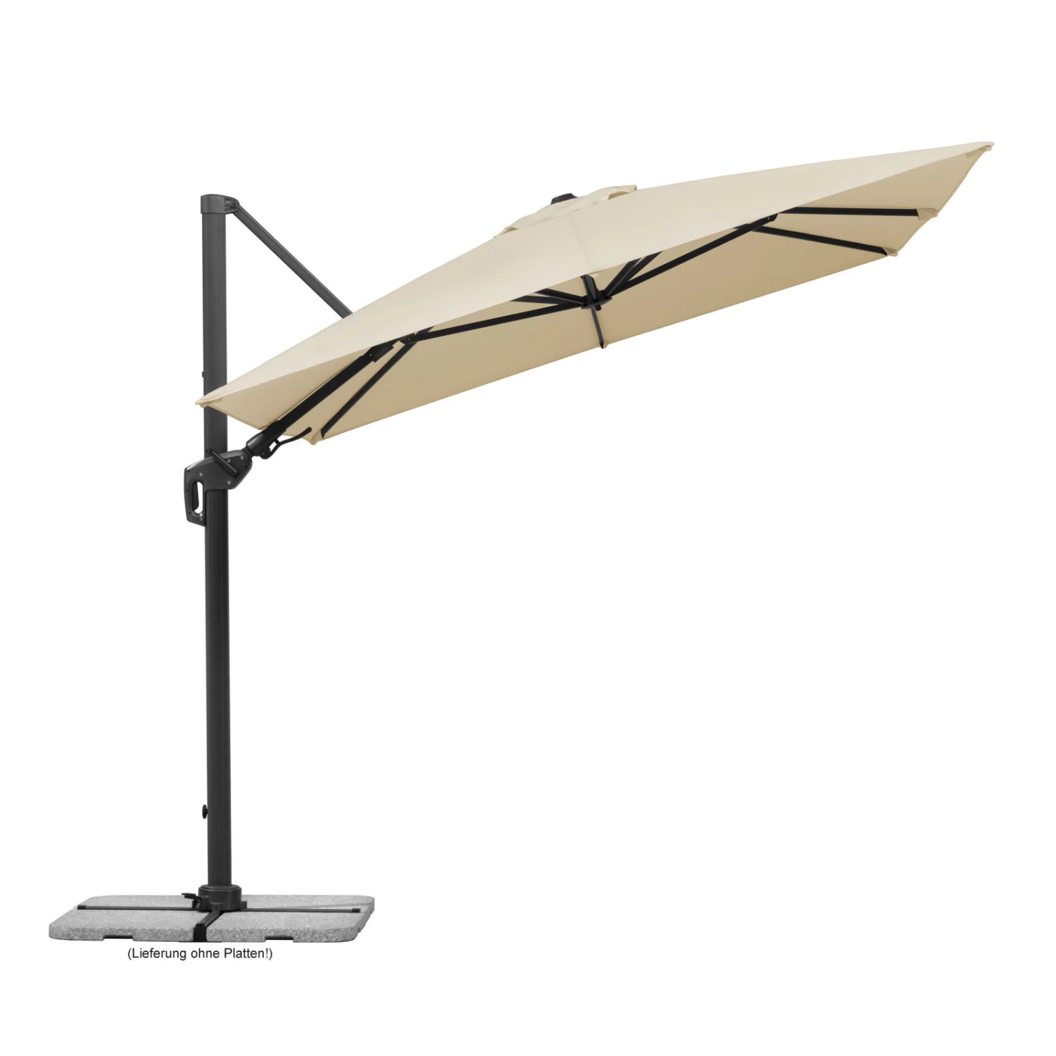 Sonnenschirm 'Rhodos Twist', 350 X 260 Cm, Natur â Bild 7