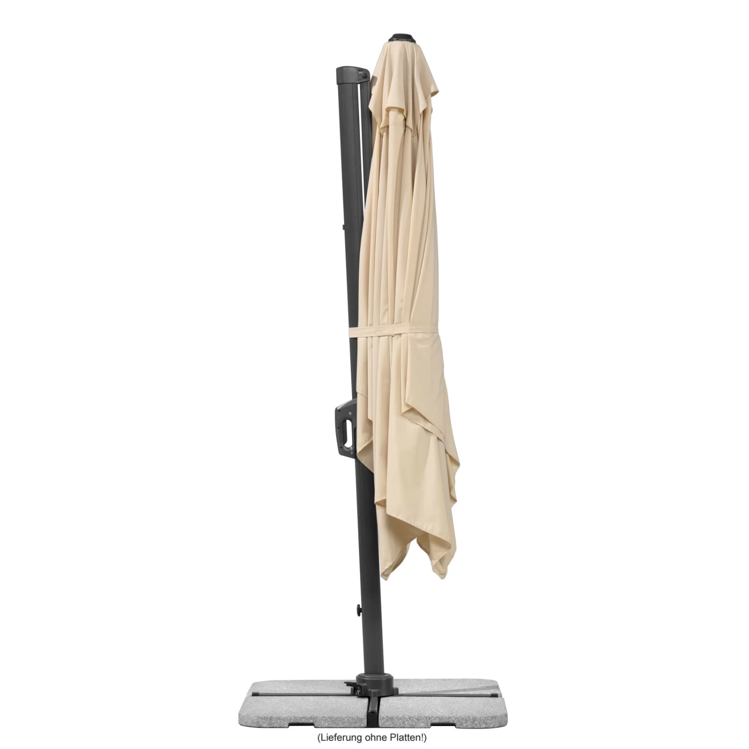 Sonnenschirm 'Rhodos Twist', 350 X 260 Cm, Natur â Bild 5