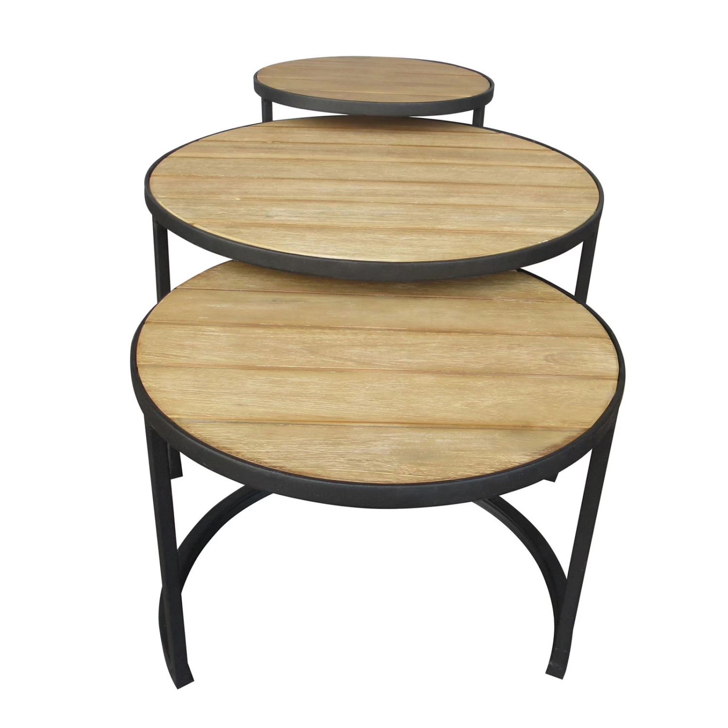 Beistelltisch 'Nestling', Schwarz, Natur – Bild 3
