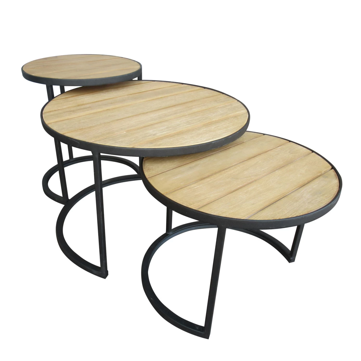Beistelltisch 'Nestling', Schwarz, Natur – Bild 4