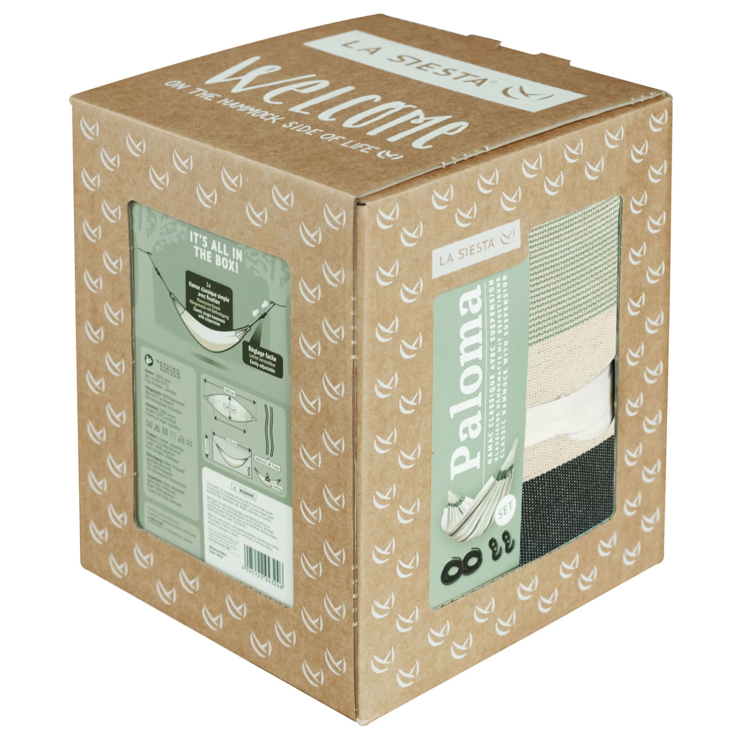 Single-Hängematte 'Paloma', La Siesta, Grau, Bio-Baumwolle, 26 X 21 X 19 Cm – Bild 2