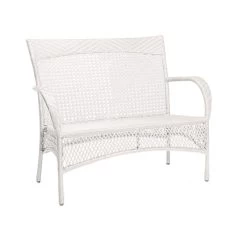 Best Korbbank Madelene 2-Sitzer, Cremeweiß