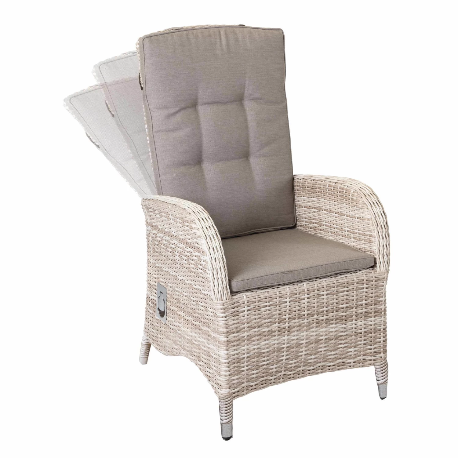 Kölle Geflechtsessel "Colorado" Verstellbar, Mixgrau, Inkl. Auflage – Bild 3